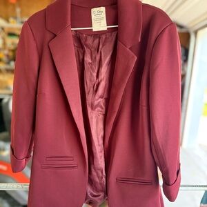 Ci Sono Deep Red Blazer